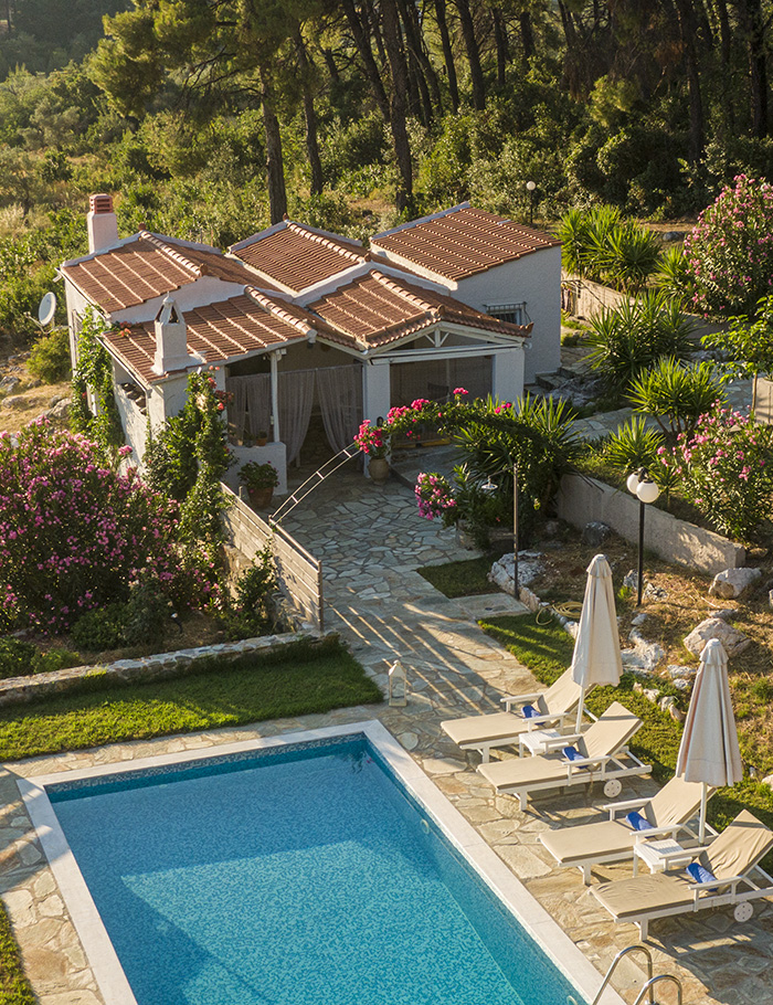 pine trees lux villa with private pool 5 persons skopelos accommodation vacation travel greece